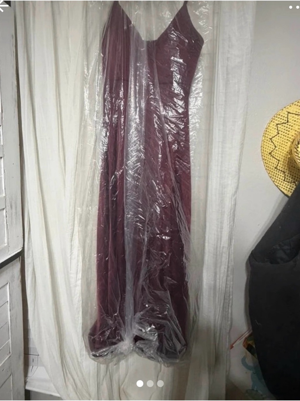 Lulu's Plum V-Neck Maxi Dress